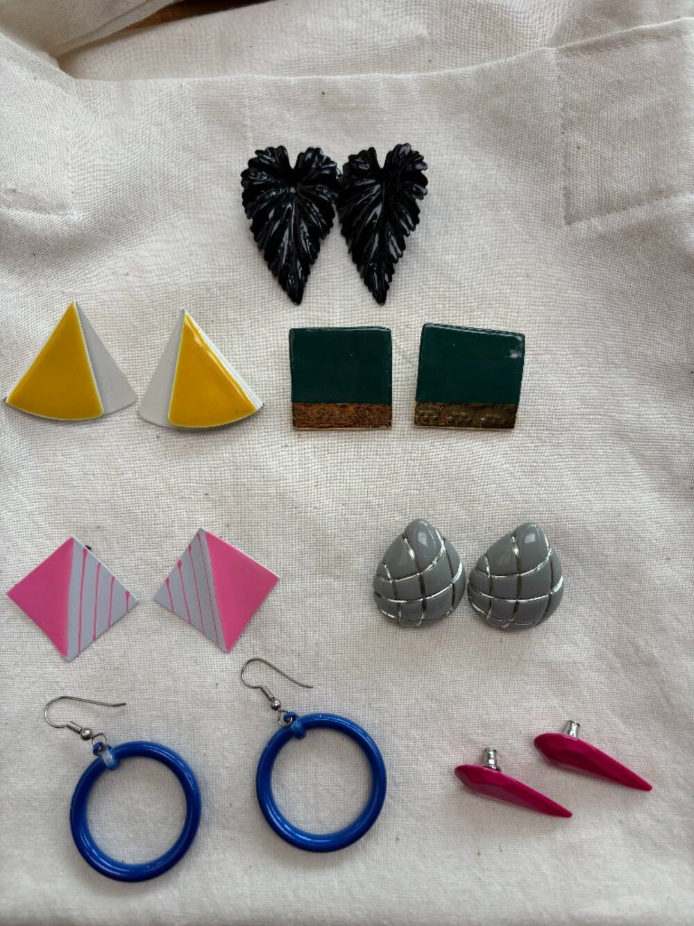 Lot of cute bright retro pierced earrings